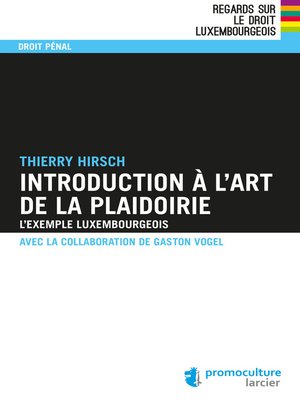 cover image of Introduction à l'art de la plaidoirie